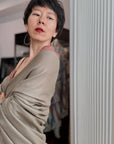 Gent’s Elephant Gray Hashia Embroidered Pashmina Shawl with Classic Design Details