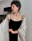 Gent’s Ivory Hashia Embroidered Pashmina Shawl with Classic Design Details