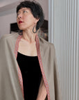 Gent’s Elephant Gray Hashia Embroidered Pashmina Shawl with Classic Design Details