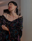 Black Floral Kani Pashmina Shawl with Intricate Designs