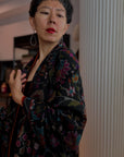 Black Floral Kani Pashmina Shawl with Intricate Designs