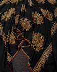 Exquisite Black Batam Embroidered Pashmina Shawl