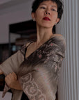 IKAT Katraaz Design Embroidery Pashmina Shawl