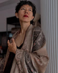 IKAT Katraaz Design Embroidery Pashmina Shawl