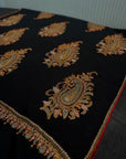 Exquisite Black Batam Embroidered Pashmina Shawl