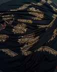 Exquisite Black Batam Embroidered Pashmina Shawl