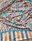 white kani pashmina shawl paisley design