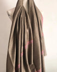 Charcoal Gray Pashmina Shawl Hashidar Embroidery - the Atelier H