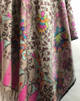 Beige Kani Jamawar Pashmina Shawl Chinar Design - the Atelier H