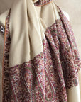 Classic Paisley Design Embroidery Pashmina Shawl - the Atelier H