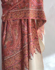 Mughal Garden Sozni Jamawar Embroidery Pashmina Shawl - the Atelier H