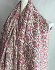 White Paisley Design Sozni Jamawar Pashmina Shawl - the Atelier H